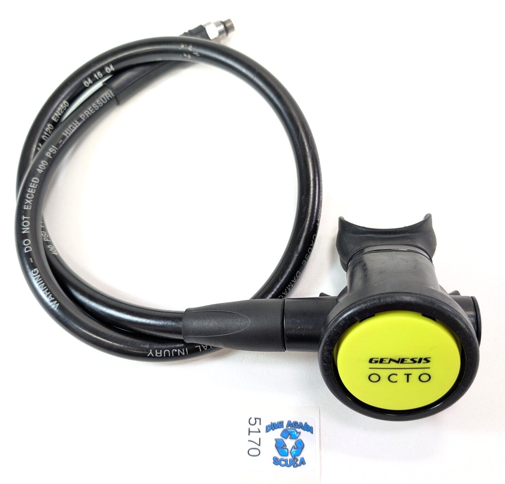 Genesis Octo Octopus 2nd Second Stage Regulator Scuba Dive Diving Yellow #5170