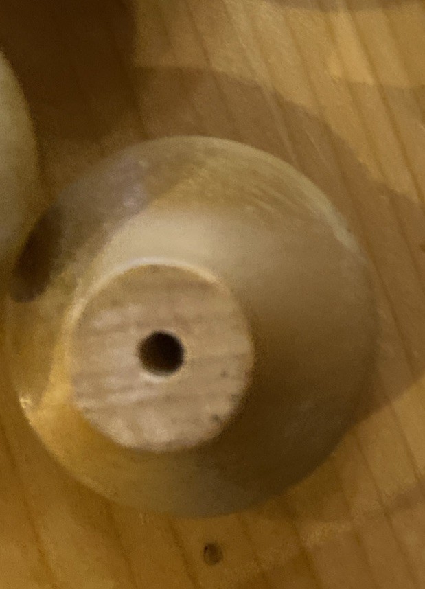 10 Wood drawer pulls/knobs hand painted Turquoise & Orange 1”NOS