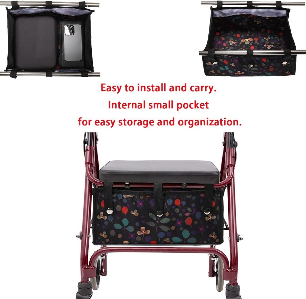 Walker Bag Under Seat for Four Wheel Rollator, Rollator medium, Clover