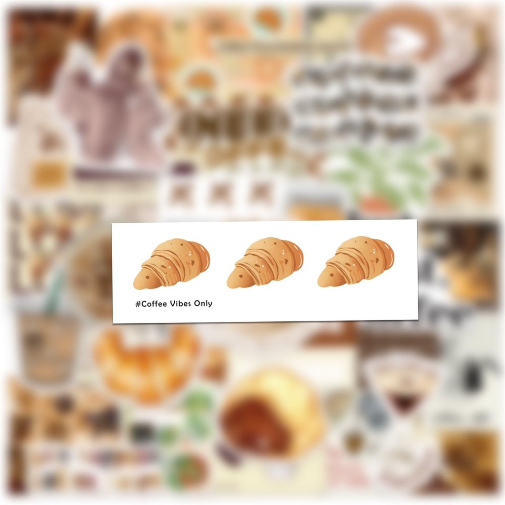 50 Pcs Coffee Motivation Stickers Aesthetic Coffees Theme