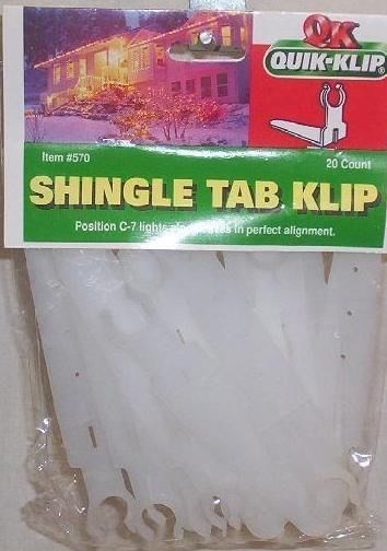 2 PACKAGES NEW SHINGLE TAB LIGHT CLIPS