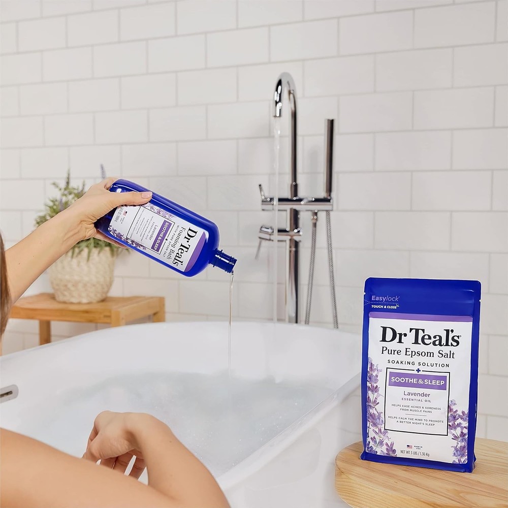 Epsom Salt Soaking Solution 48oz - Soothe & Sleep with Lavender Essence