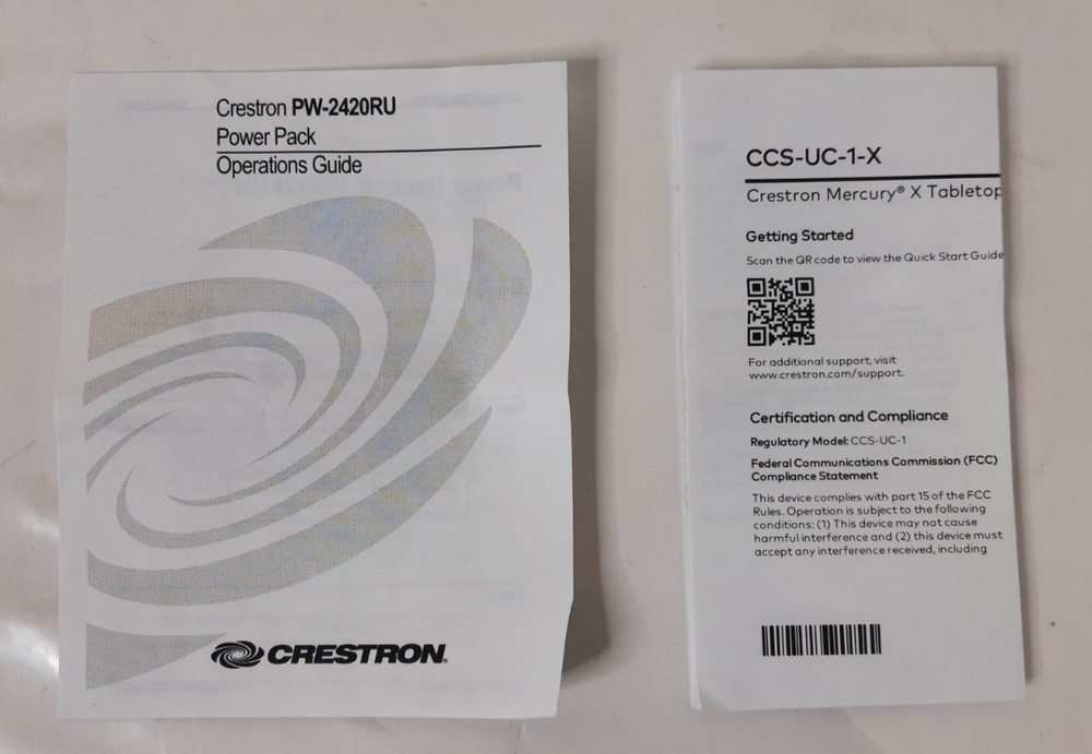 Crestron CCS-UC-1-X Tabletop UC System w/PSU - New Open Box