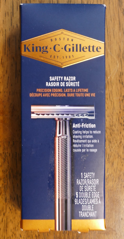 King C Gillette Chrome Plated Handle Double Edge Single Safety Razor