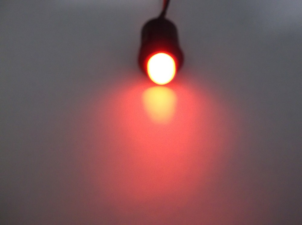 3 BBT 12 volt DC Red LED 1/2" Snap-In Indicator Lights