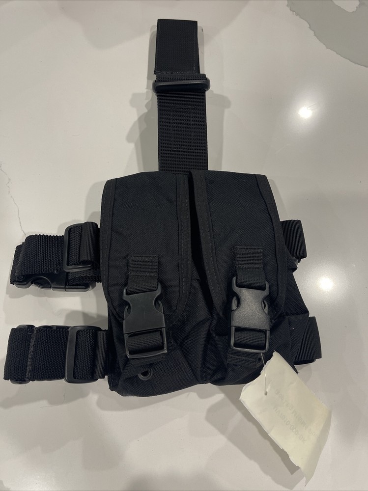 Valkor Tactical Black Drop Leg Rifle  Pouch 2x2