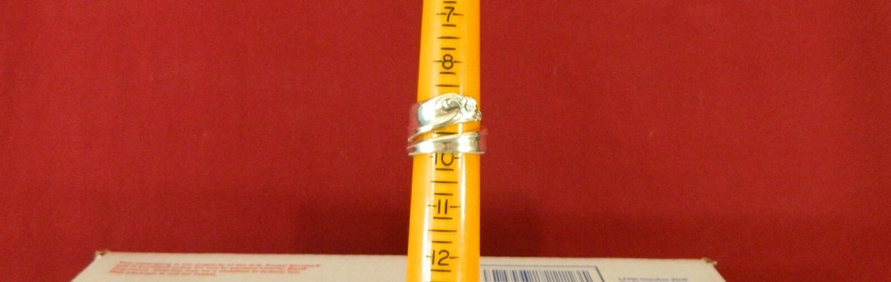 5 Silver Plated Spoon Rings Size 9