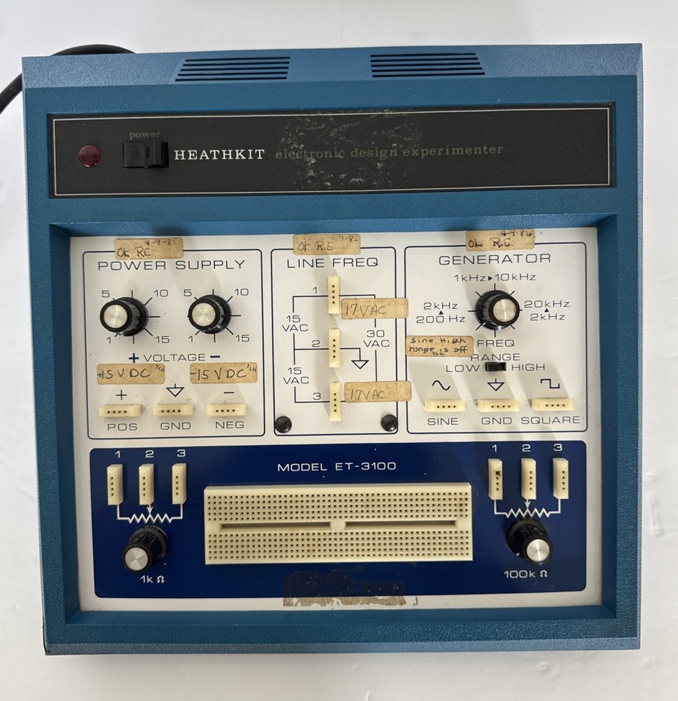 Heathkit Electronic Design Experimenter ET-3100 Powers On Untested Vintage