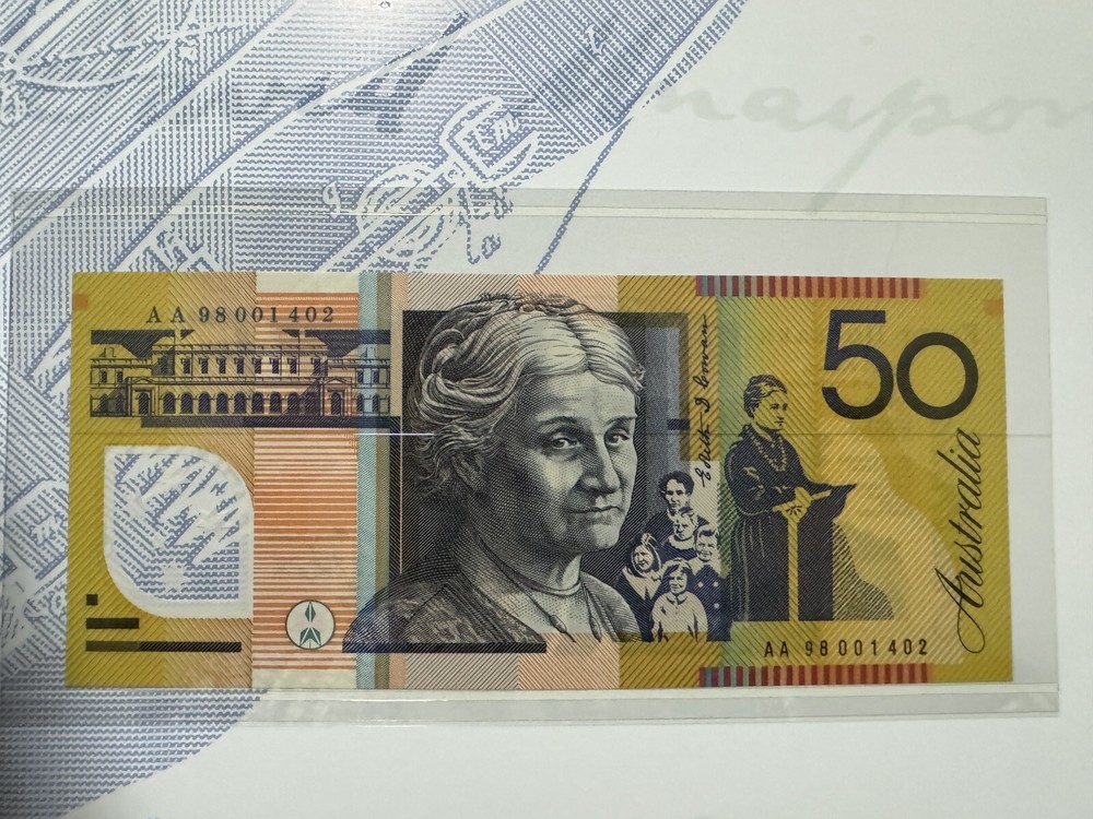 1998 Australia McFarlane/Evans Deluxe UNC Polymer Note Set $5-$100 #1402