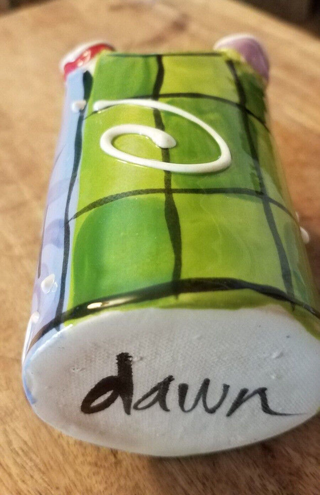 Hand Made Signed Ceramic Pottery Decorative Cup 'LIVE OUT LOUD'