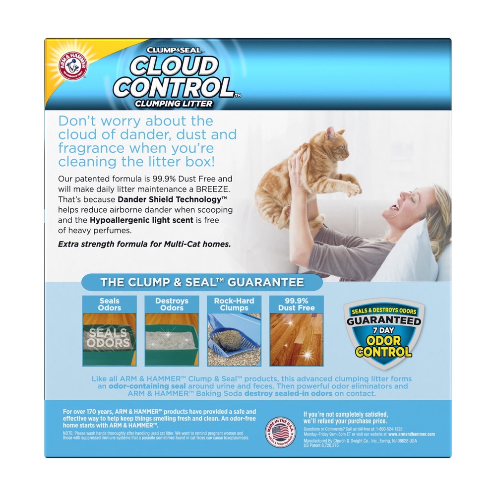 Cloud Control Multi-Cat Clumping Cat Litter with Hypoallergenic Light Scent,