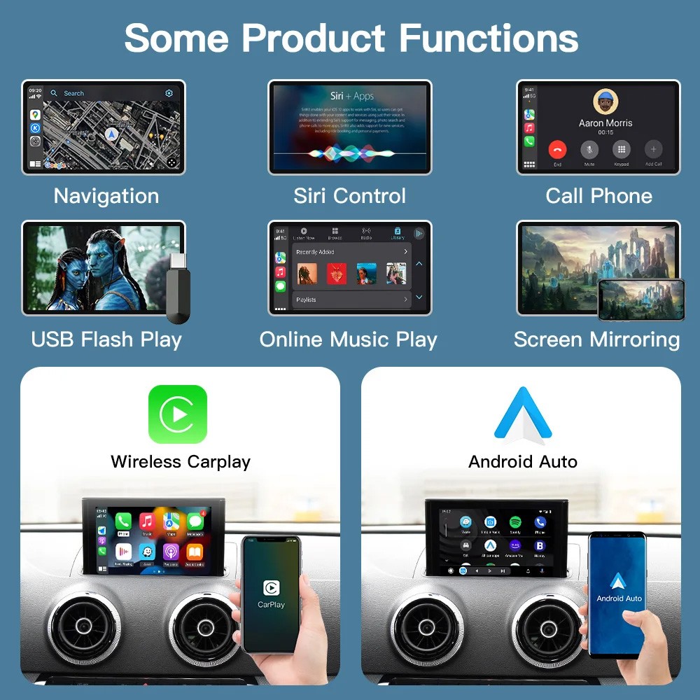 Wireless Wireless Carplay Android Auto For Audi A1 Q1 Canbus Box Decode Code