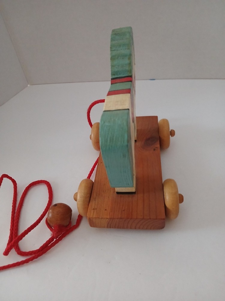 Vintage Wooden Horse Pull Toy