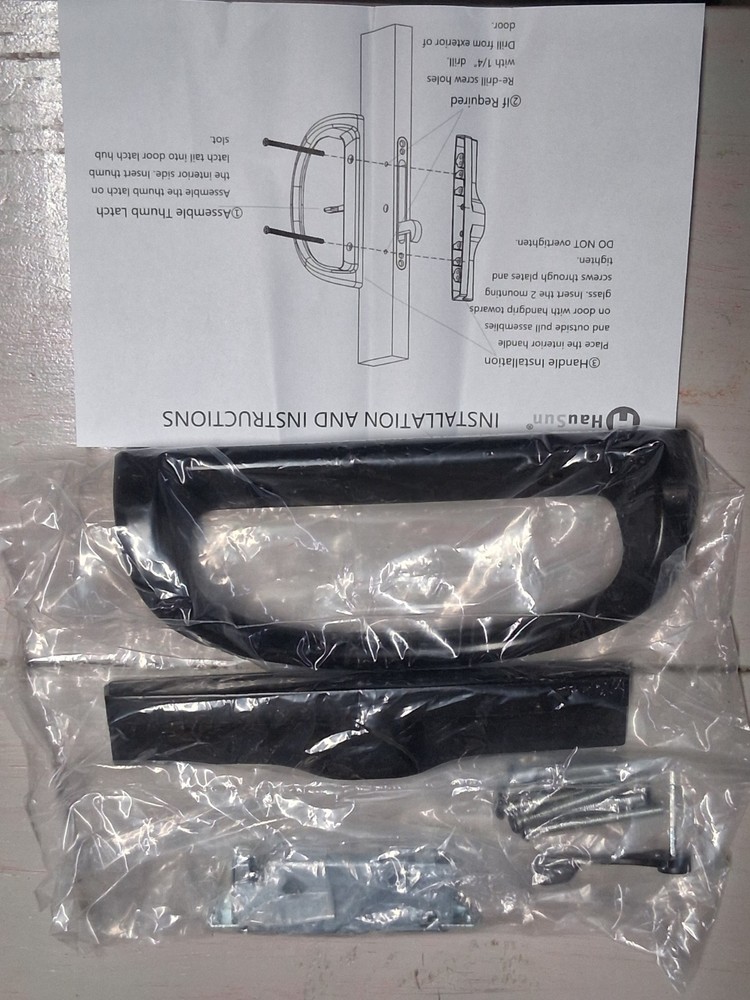 HauSun Sliding Door Handle Set, Black