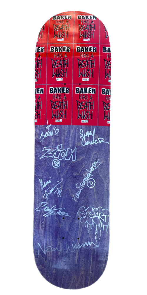 Signed Baker Has A Deathwish Deck 8.5x32