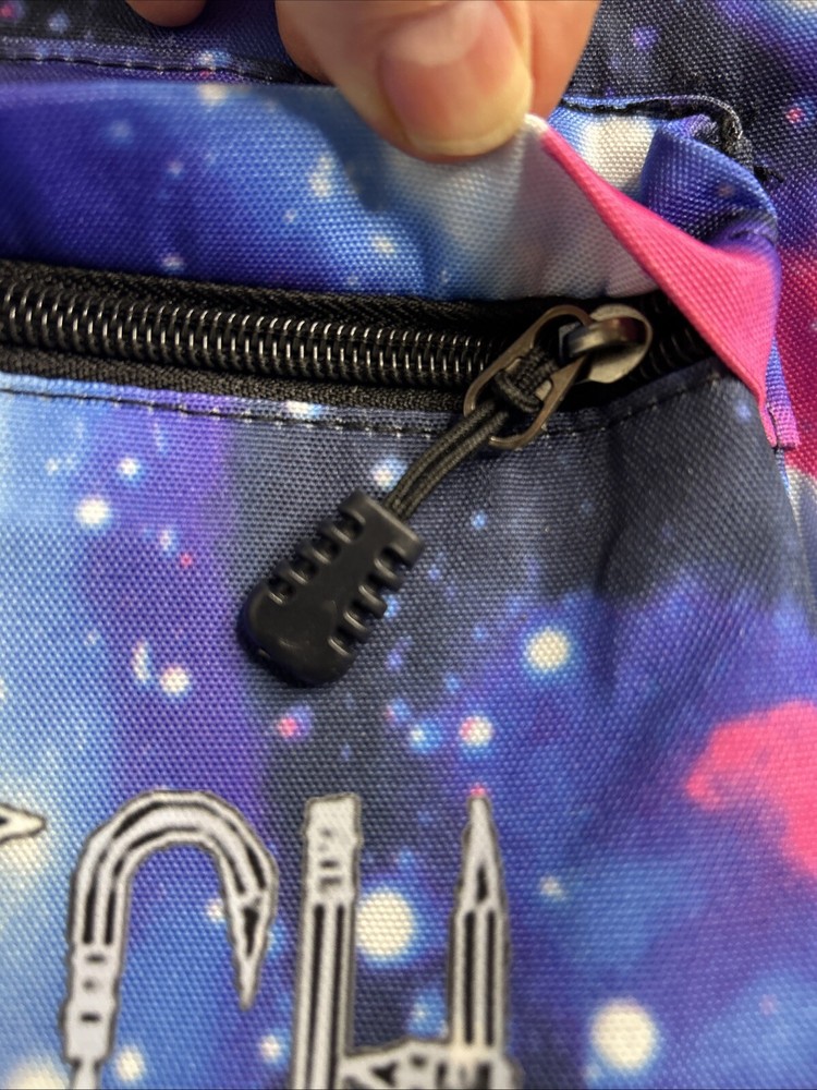 Stitch Printed Student Backpack Purple New Without Tags Zippers Work No Damage