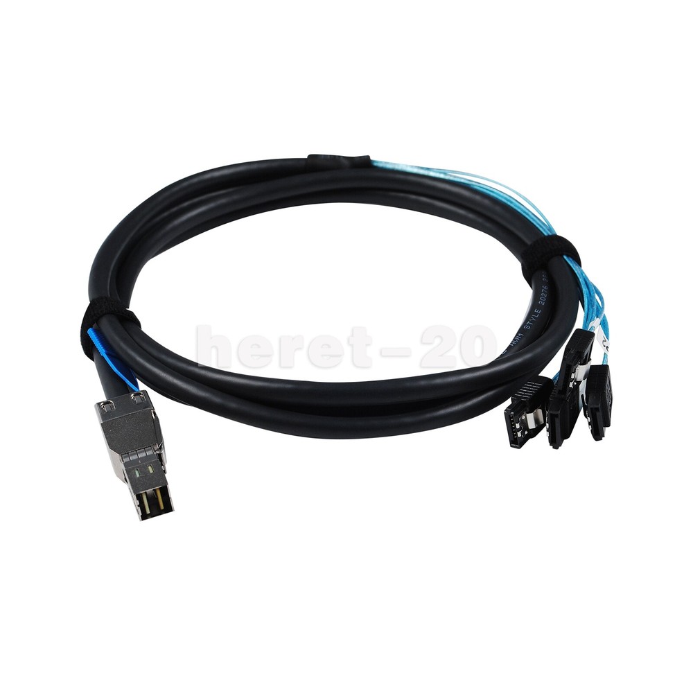 Mini External SAS HD 12GB/S SFF-8644 to 4 X SATA High-Performance Cable 2Meter
