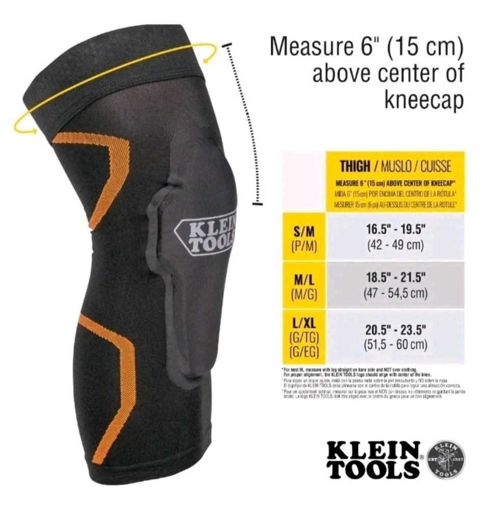 Klein Tools 60624 Knee Pad Compression Sleeve, L/XL