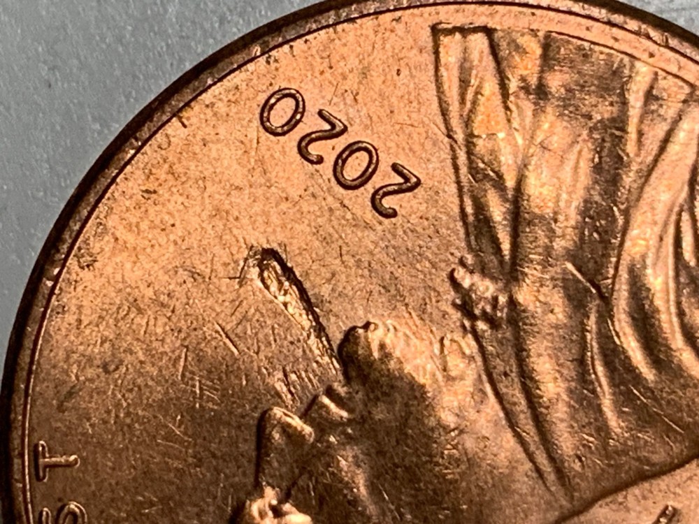 2020 P Lincoln Cent. Spitting Abe.