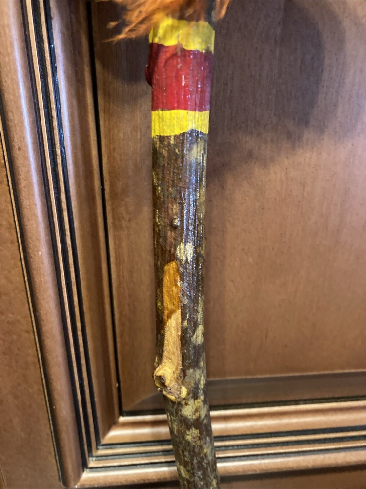 Stone Head Tomahawk Native American War Paint Feathers