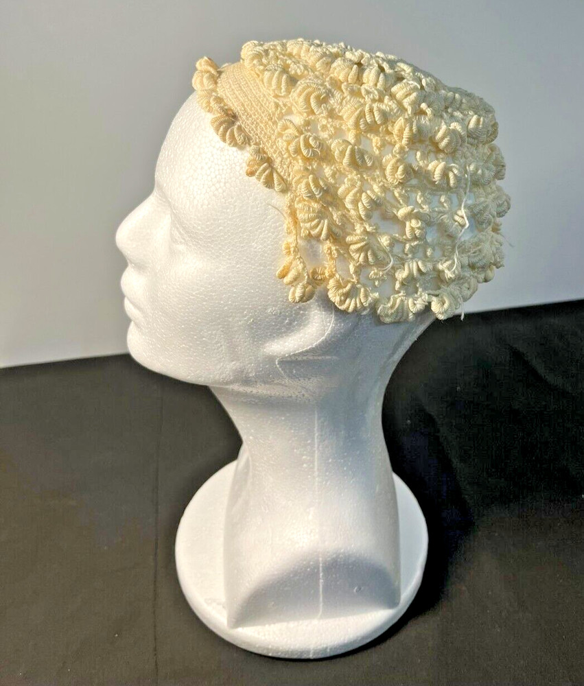 Vintage Handmade Crocheted Small Hat 21