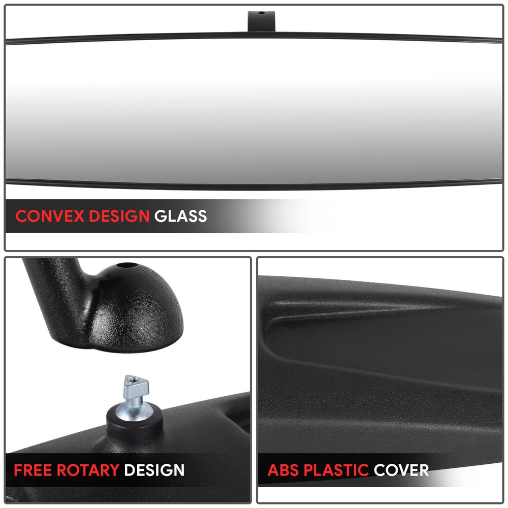 Universal Roll Cage Bar Mount UTV Convex Glass Side View Mirrors w/ Bracket