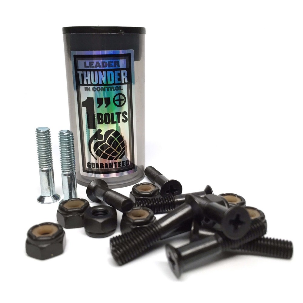 Thunder Bolts Hardware Phillips Black Silver 1"