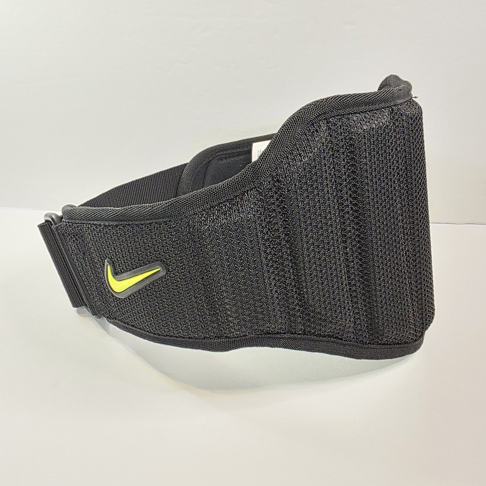 Nike Structured Weight Lifting Training Belt 2.0, Black/Volt Size Medium