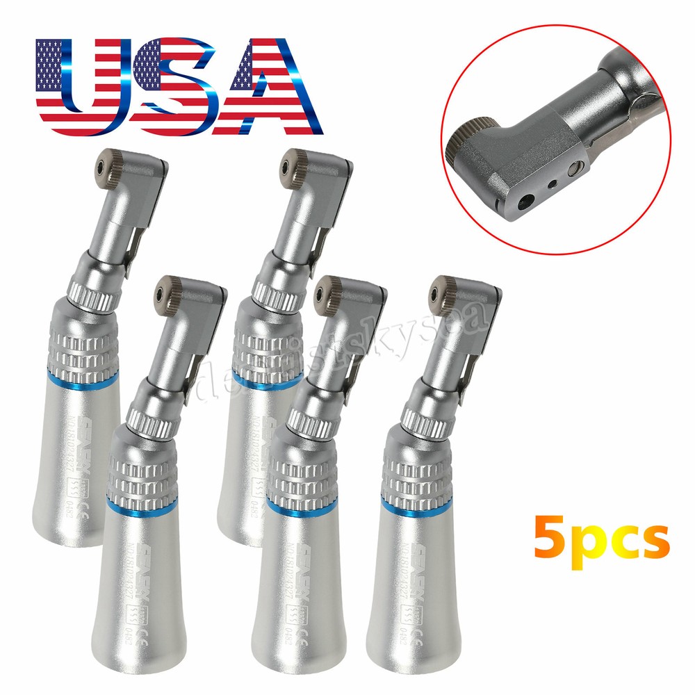 5 PCS NSK Style Dental Slow Low Speed Contra Angle Handpiece E-type Latch Attach