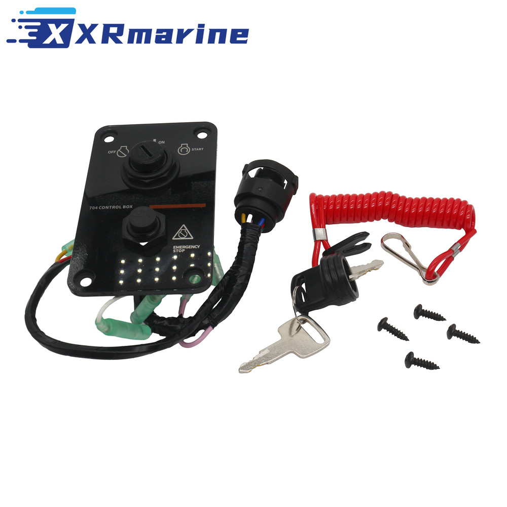 704-82570-12-00 Outboard Single Engine Key Switch Assembly Panel Repl For Yamaha