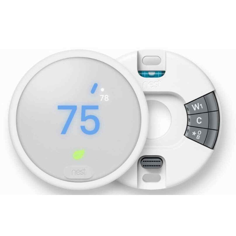 FULL KIT: Google Nest Thermostat E T4001ES - White w/Base Learning WIFI Smart B
