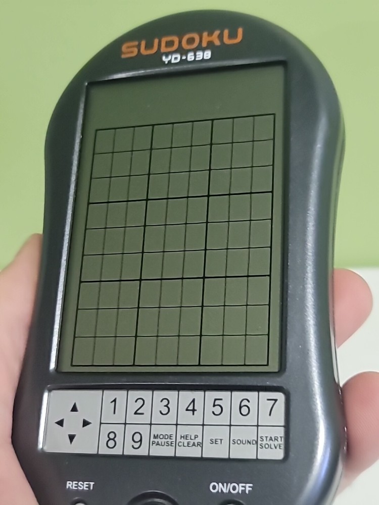SUDOKU Electronic Handheld Game With Pointer Gray Tested Working