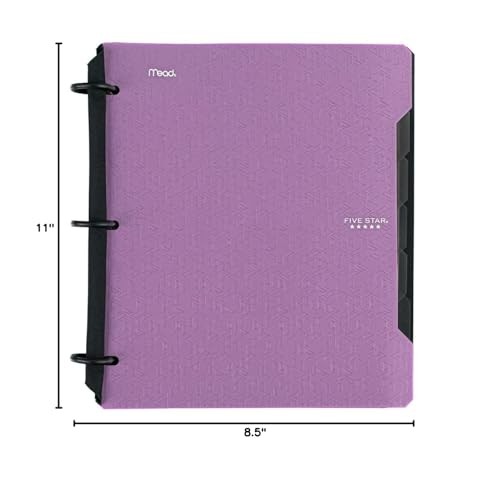 Five Star Flex Refillable Notebook + Study App, 1 Pack, Amethyst Purple