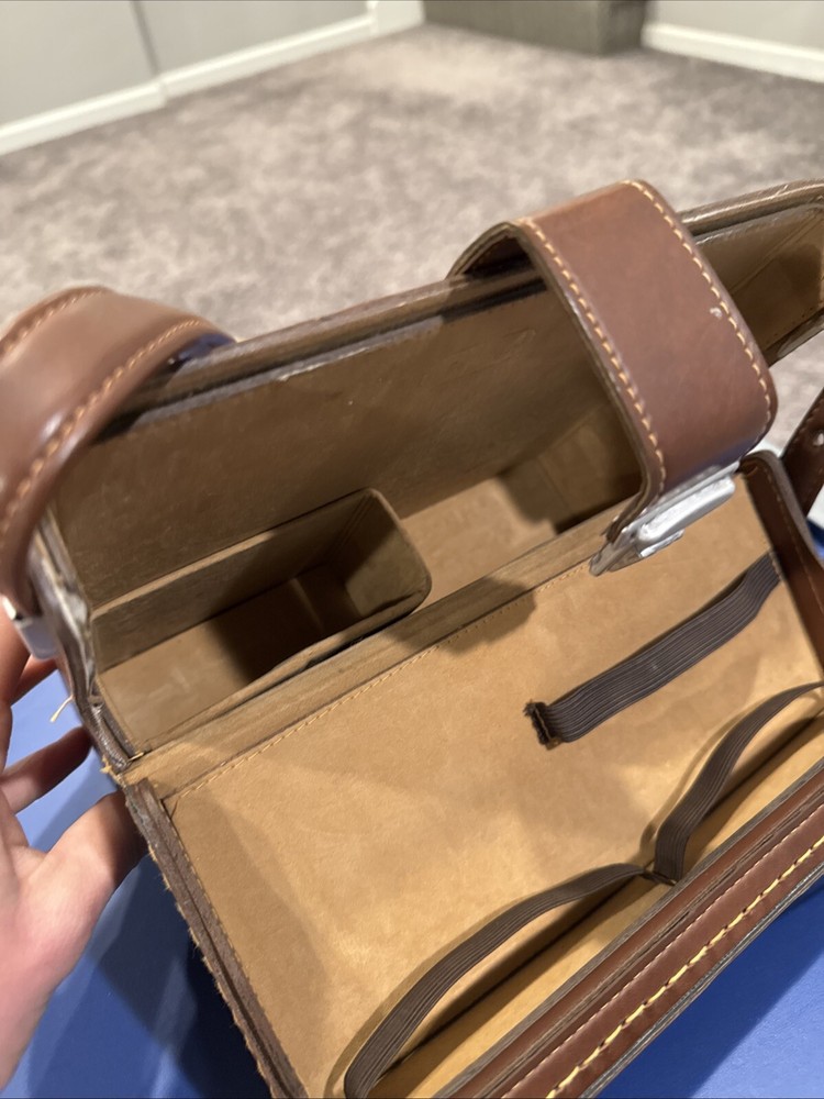 Vintage Polaroid Camera & Accessory Leather Carry Case
