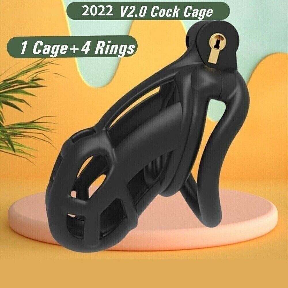 Male Chastity Cage Belt Silicone Device Delay Ejaculation Scrotum Squeeze Ring