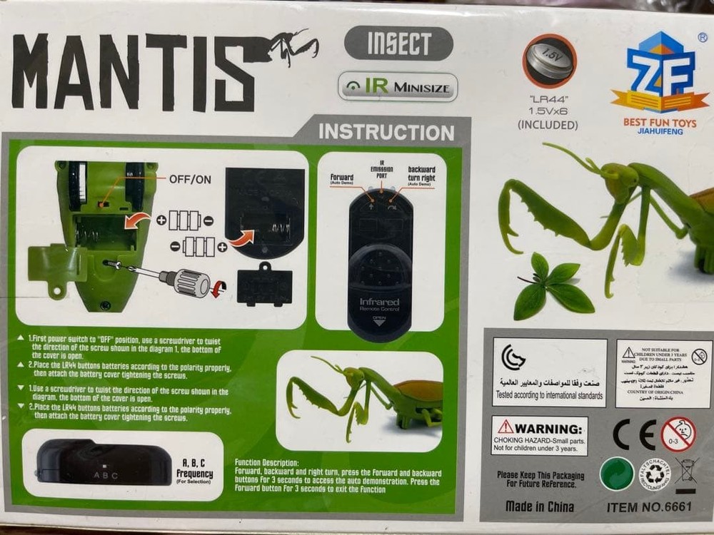 MANTIS radio-controlled mantis, two units