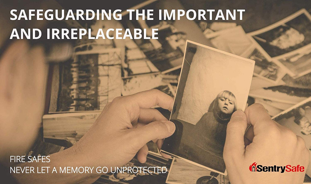 Sentrysafe Black Fireproof and Waterproof Safe, File Folder and Document Box wit