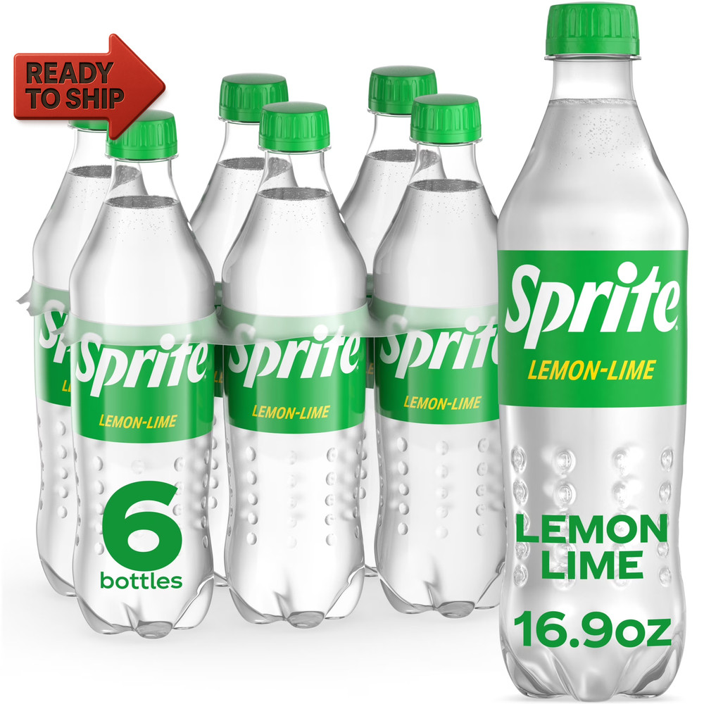 Lemon Lime Soda Pop, 16.9 Fl Oz, 6 Pack Bottles