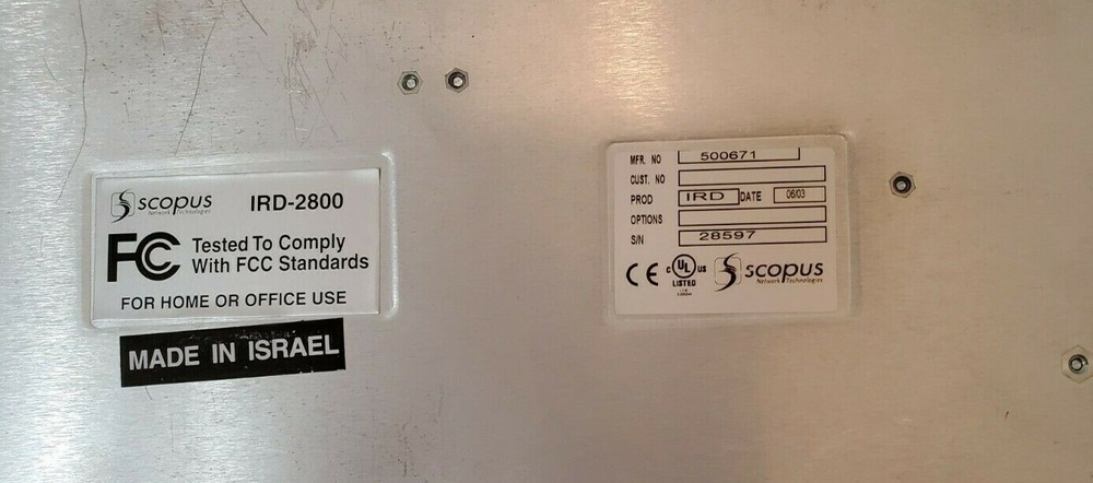 "Scopus" Codico IRD-2800 Professional Receiver Decoder