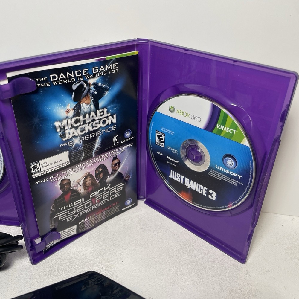 Microsoft Xbox 360 Kinect Sensor Bar with 3 Games Bundle