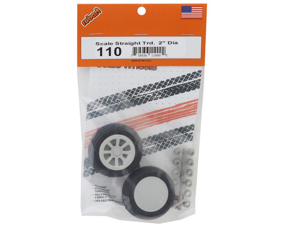 Robart 2" Scale Straight Tread Wheels (2) [ROB110]