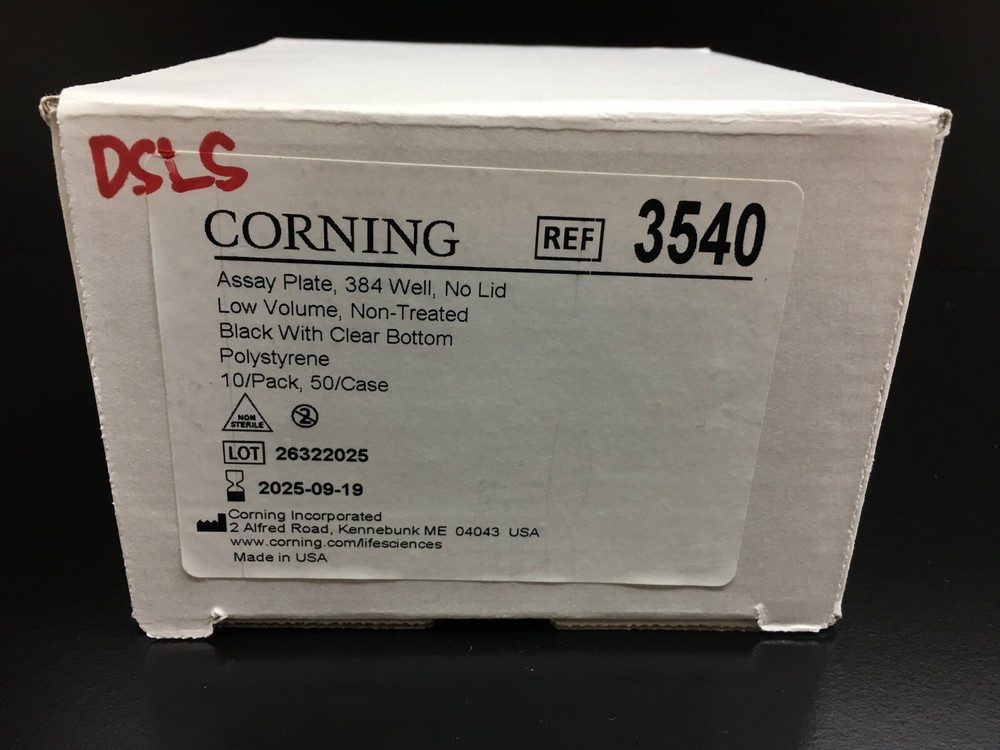Corning REF 3540 Low Volume 384-well Black/Clear Flat Bottom Microplate