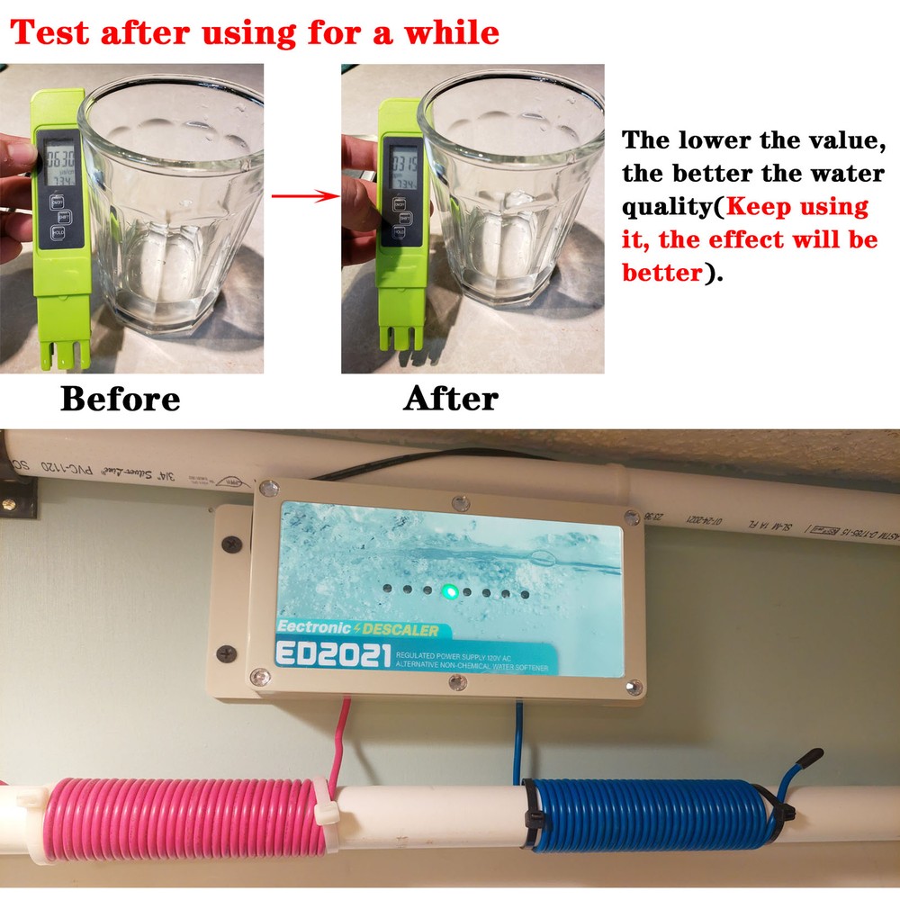 ED2021 Water Softener System, Whole House Electronic Descaler Softener
