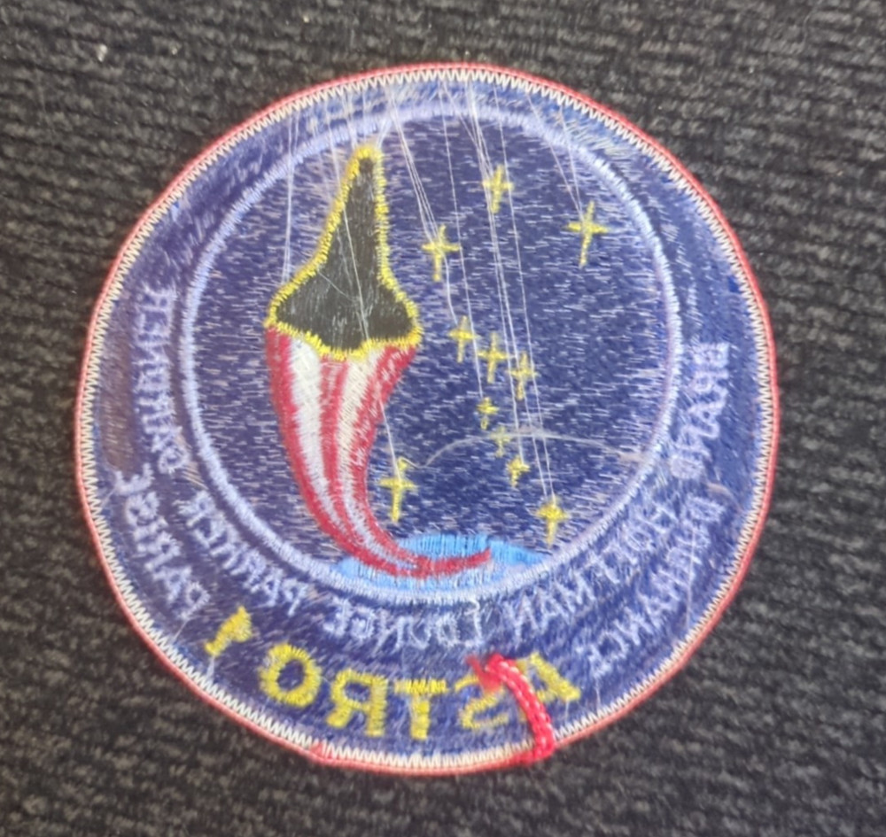 STS-35 ASTRO-1 NASA MISSION WIDE FONT YELLOW VERSION PATCH