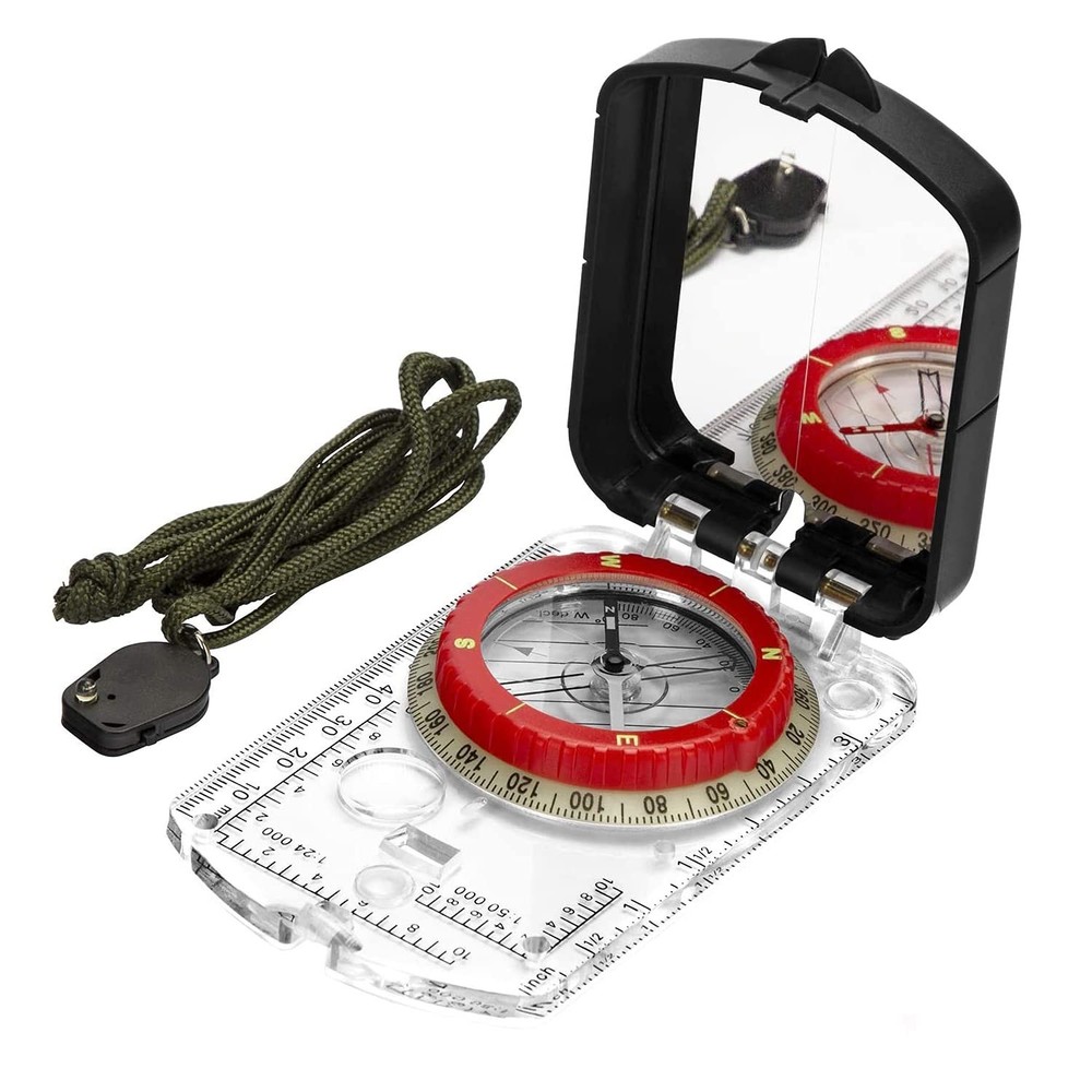 BIJIA Orienteering Map Compass -Sighting Mirror Compass with Adjustable Decli...