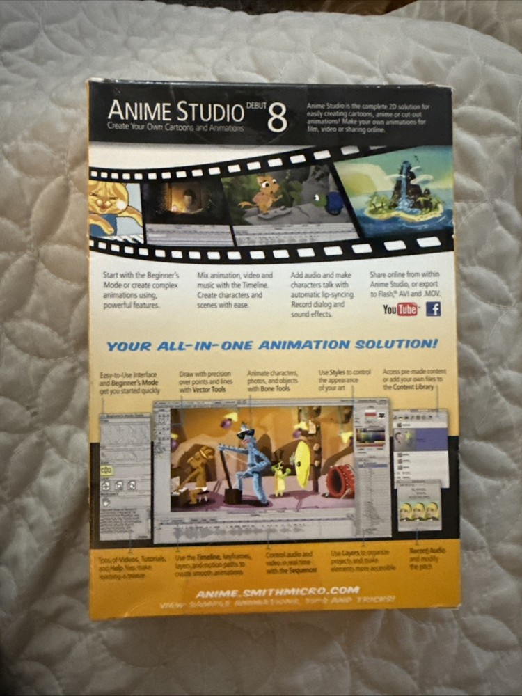 Smith Micro Anime Studio Debut 8 (Retail) (1 User/s) - Full Version for Mac, Win