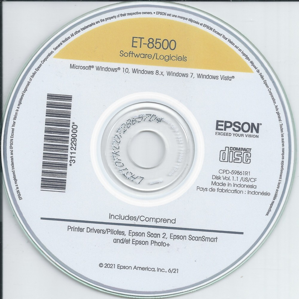 Epson ET-8500 BackUP Software for printer