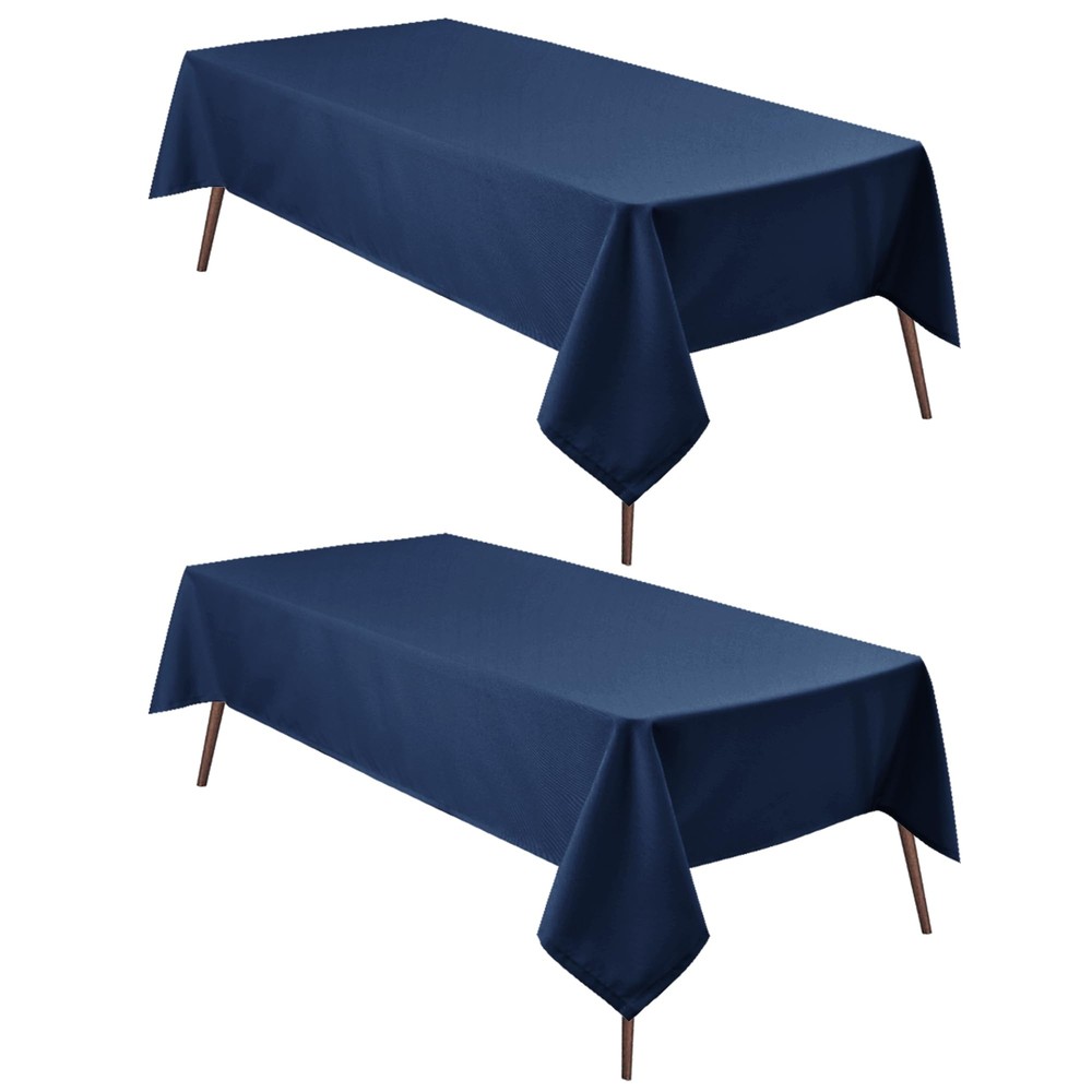2 Pieces Square Tablecloth - Waterproof Washable Polyester Table Cloth for Di...