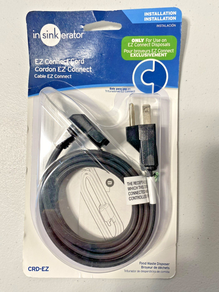 NEW InSinkErator CRD-EZ Power Cord 3-Foot for Waste Disposals with EZ Connect