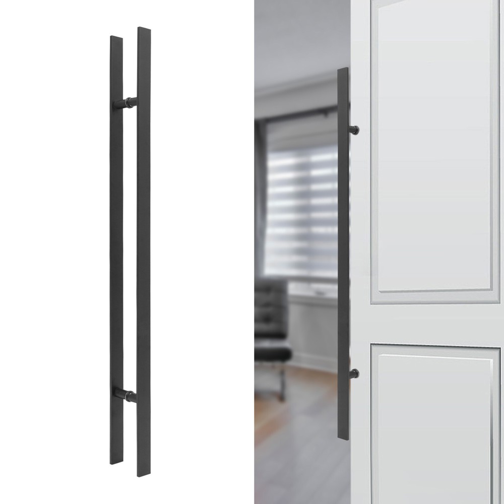 Stainless Steel Door Handle Pull Push Sliding Double Sided Barn Door Handle